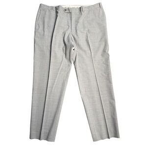 Canali 1934 Mens Gray Wool Stretch Dress Trousers Pants IT 60 R US 40 x 28